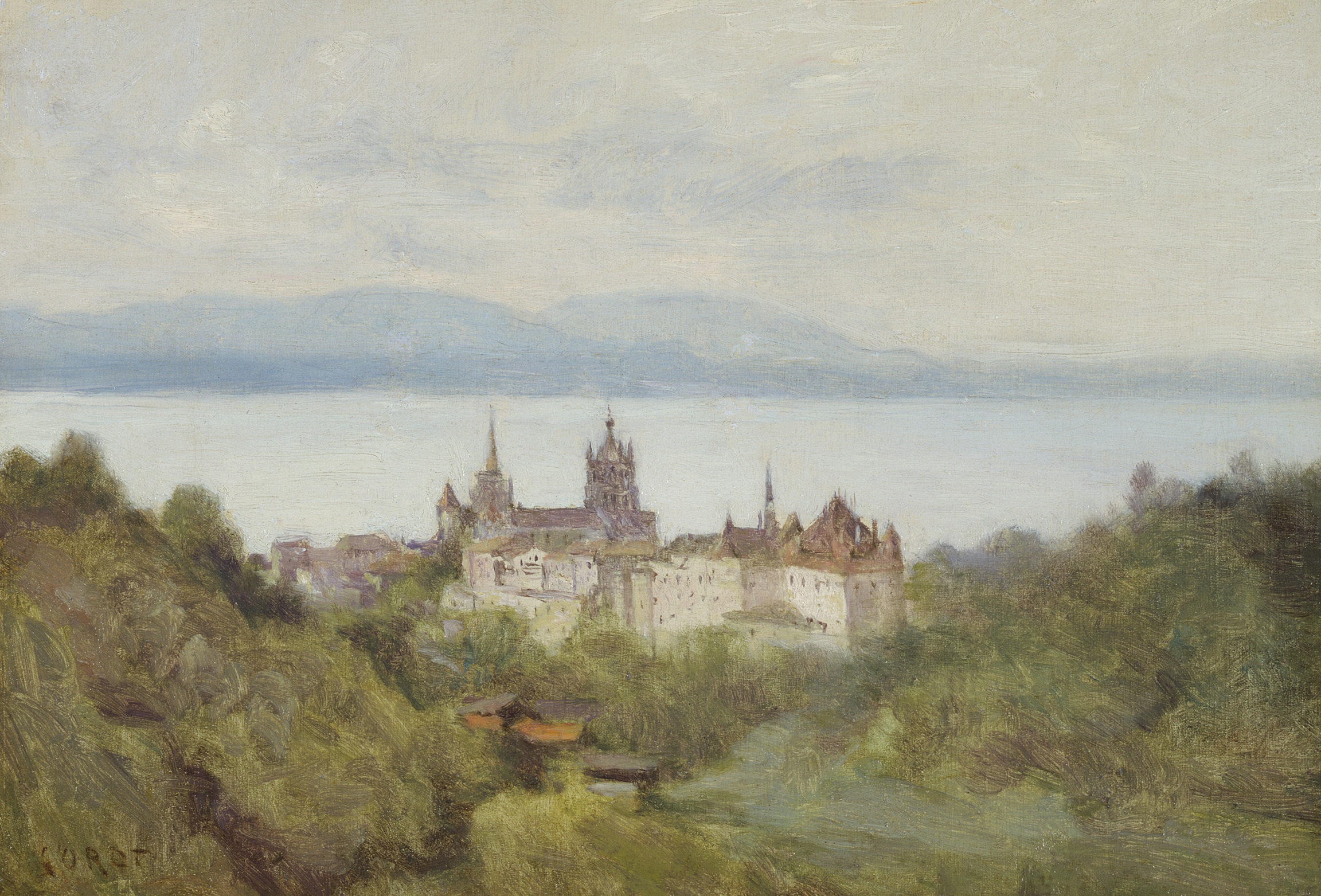 Jean-Baptiste Camille Corot, Lausanne et le lac Léman, juillet 1842