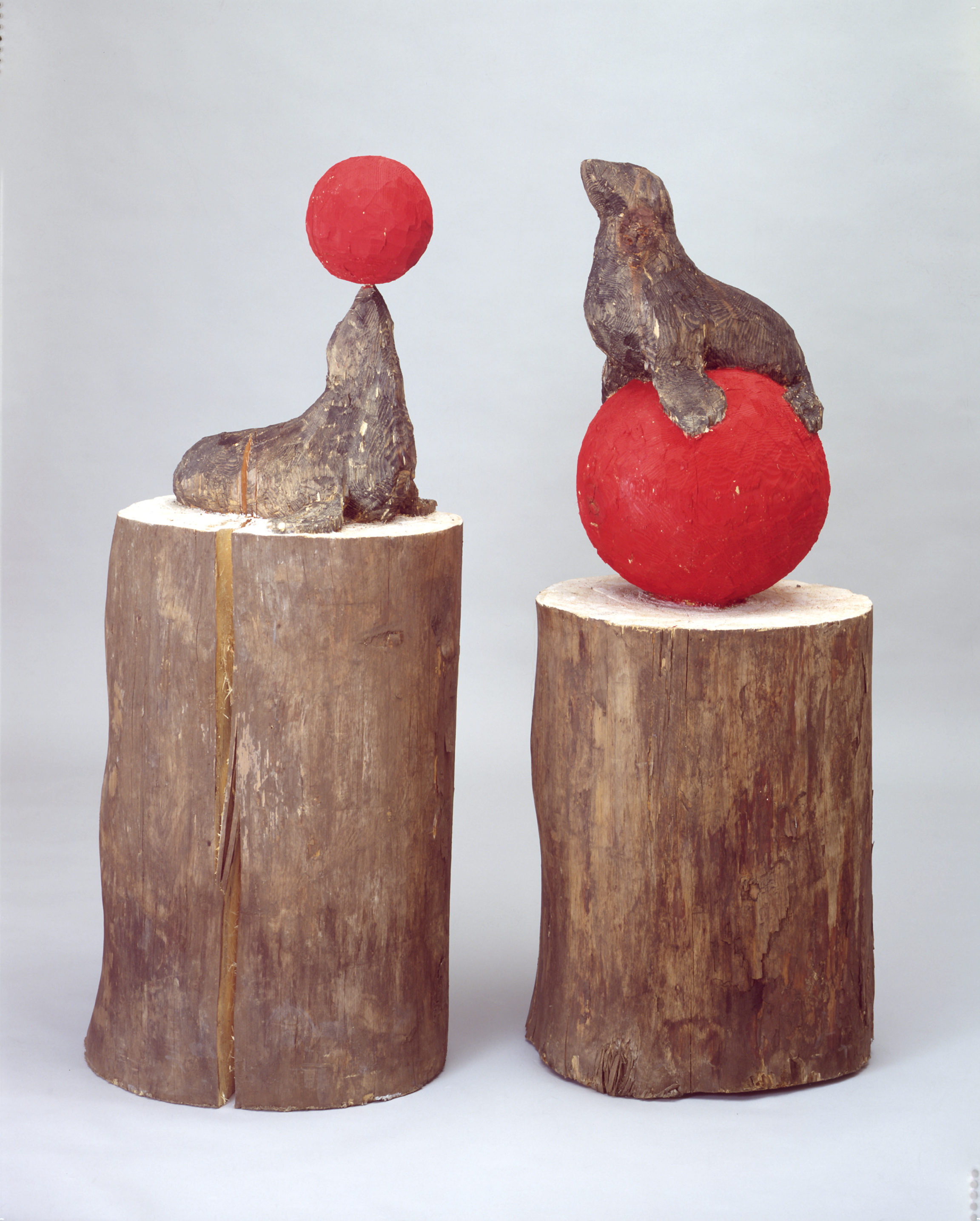 Stephan Balkenhol , Phoque I et II (Seal I and II), 1989