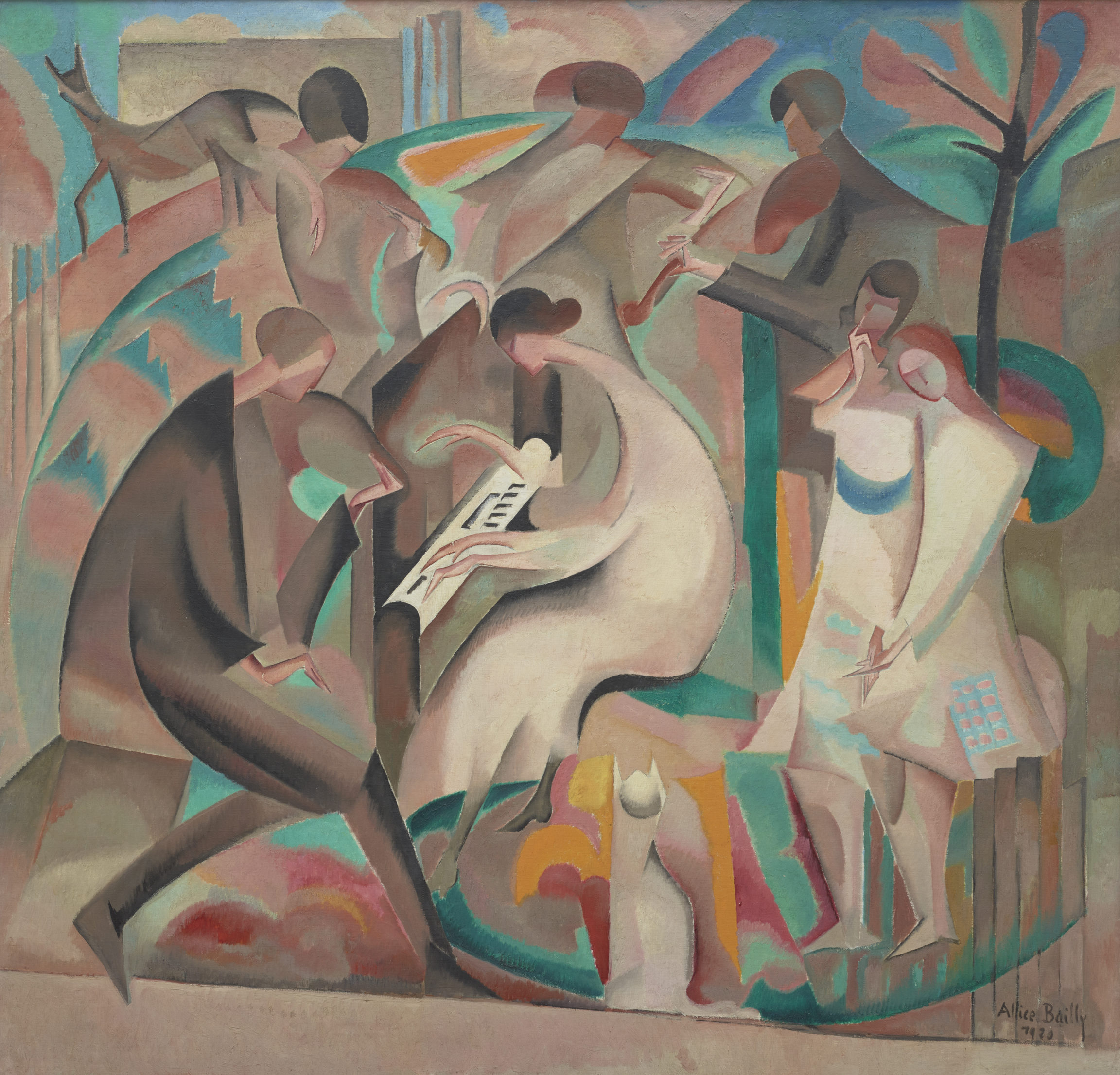 Alice Bailly, Le concert dans le jardin, 1920