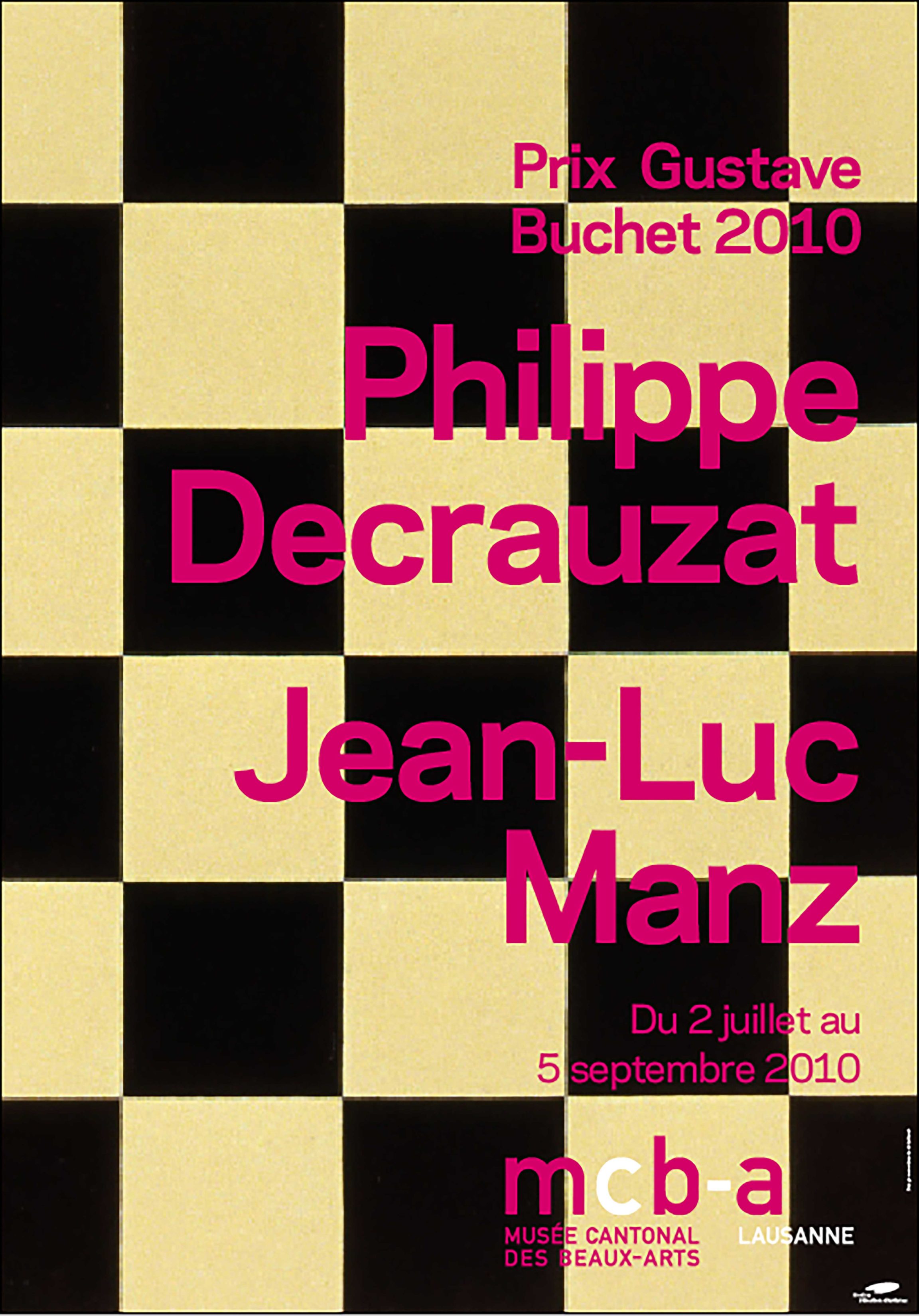 Philippe Decrauzat &<br> Jean-Luc Manz <br>Prix Buchet 2010