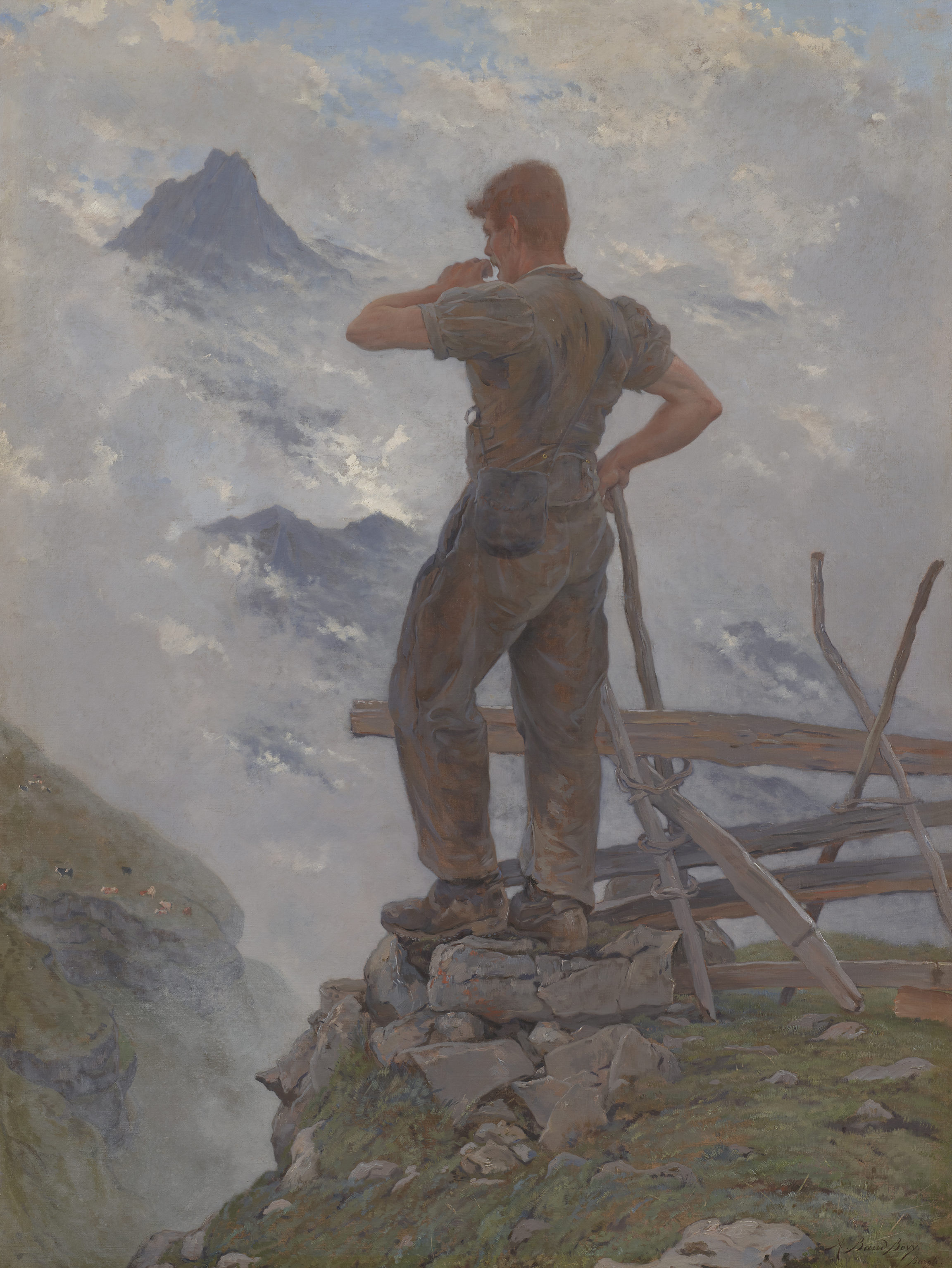 Auguste Baud-Bovy , Lioba ! Berger de l’Oberland bernois rappelant son troupeau, 1886