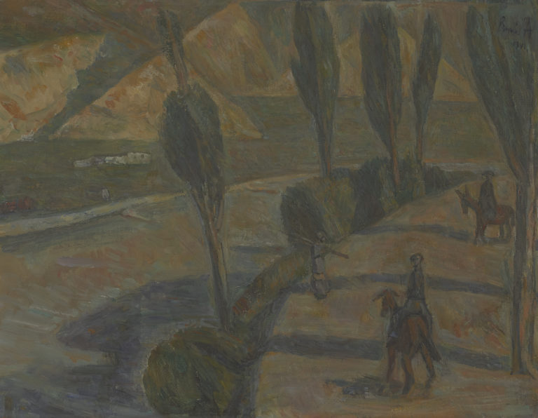 René Auberjonois , La route valaisanne (Road in the Valais), 1940 - 1941