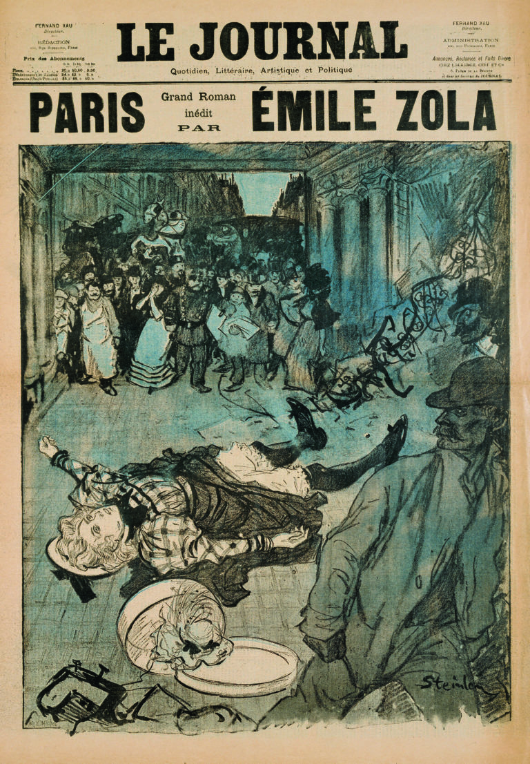 Théophile-Alexandre Steinlen, Paris. Grand roman inédit par Émile Zola. Supplément gratuit du Journal (Paris. Brand new novel by Émile Zola. Free supplement for Le Journal), 1897