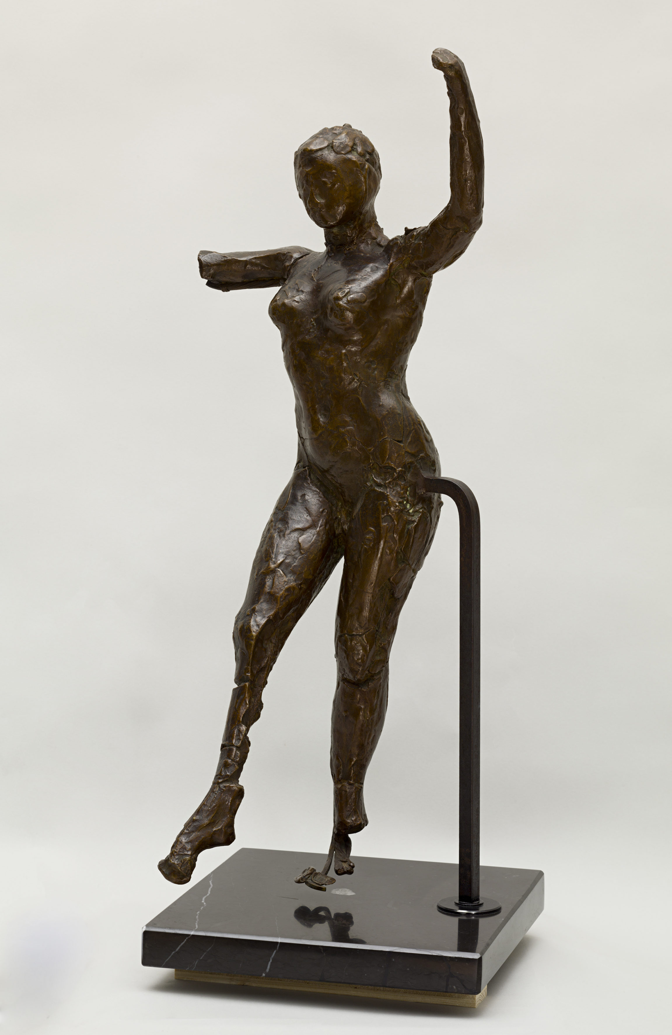 Edgar Degas, Danseuse s’avançant, les bras levés, jambe droite en avant (deuxième étude), vers 1885-1890