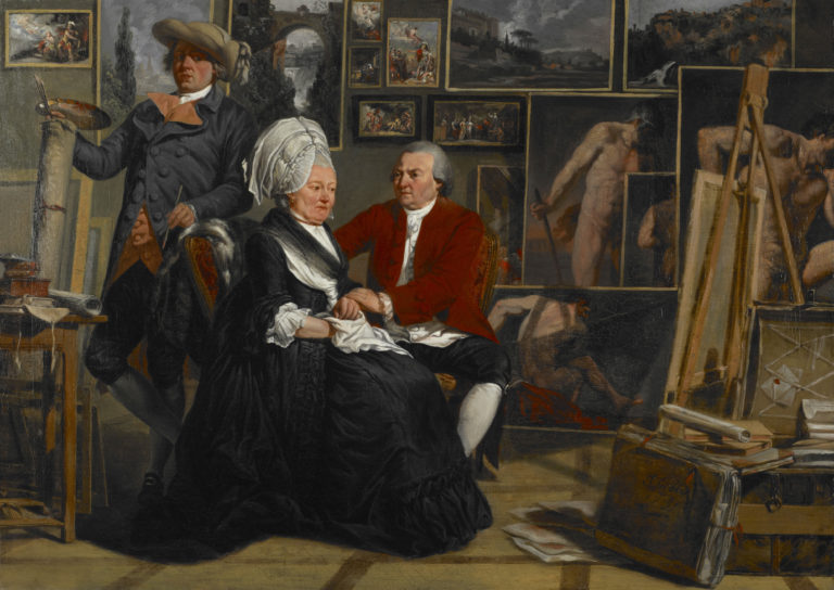 Jacques Sablet, Le peintre dans son atelier avec ses parents (The Painter in his Studio with his Parents), 1781