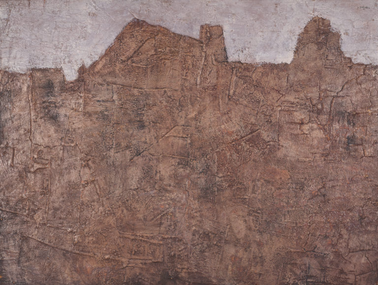 Jean Dubuffet, Paysage aux murailles, 1952