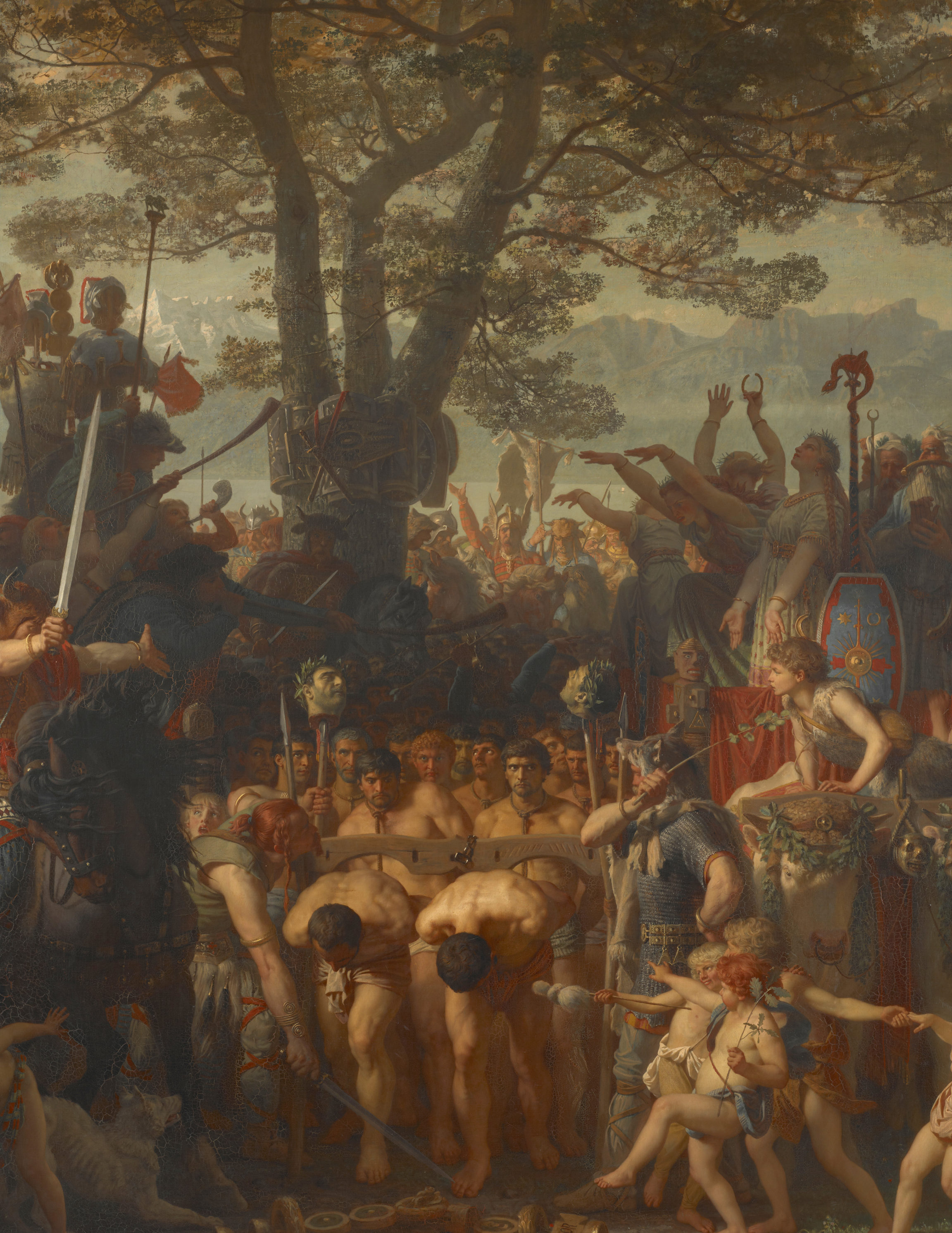 Charles Gleyre, Les Romains passant sous le joug ou La bataille du Léman, 1858