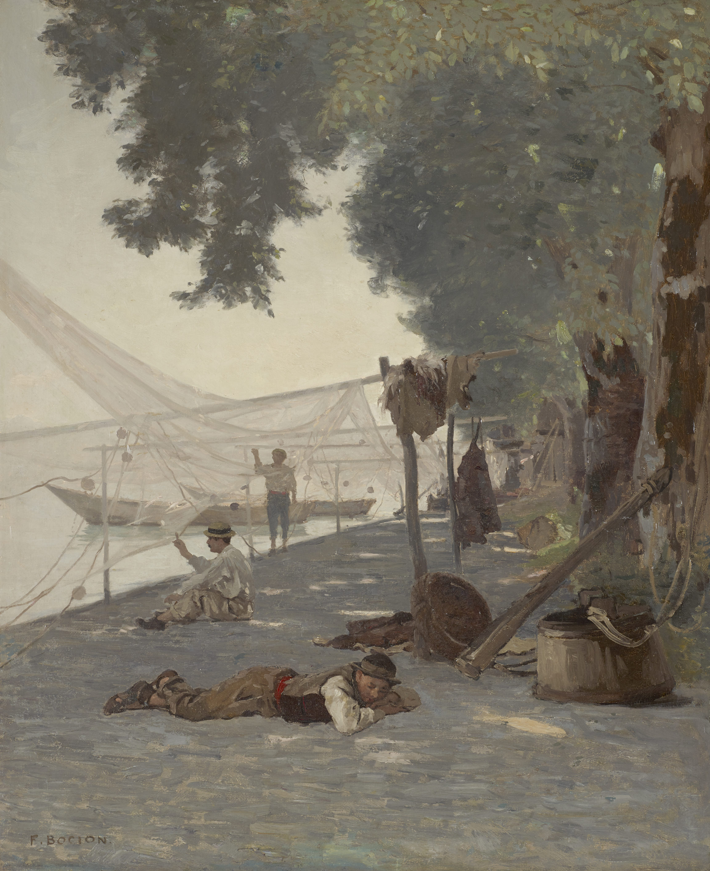 François Bocion, Filets et pêcheurs, vers 1877