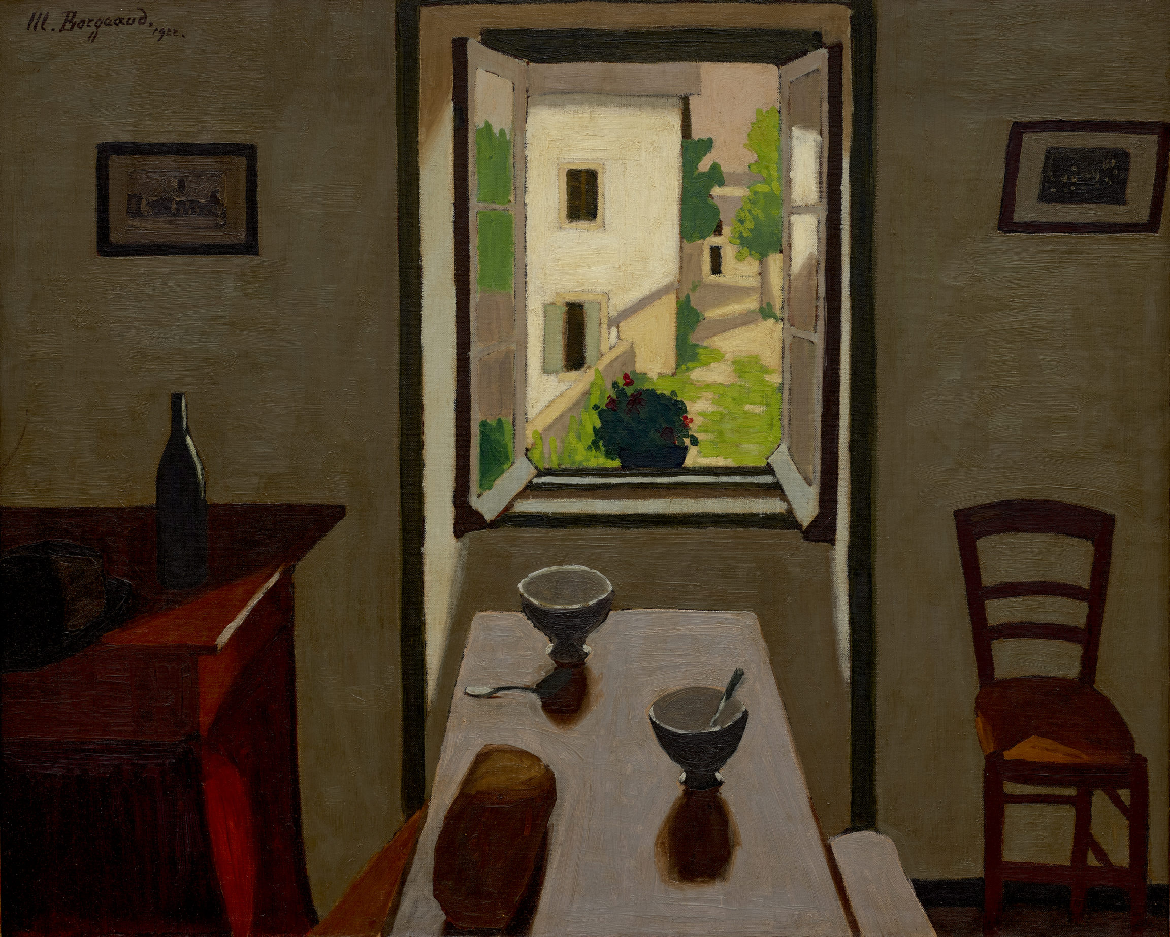 Marius Borgeaud , La table et les deux bols, 1922