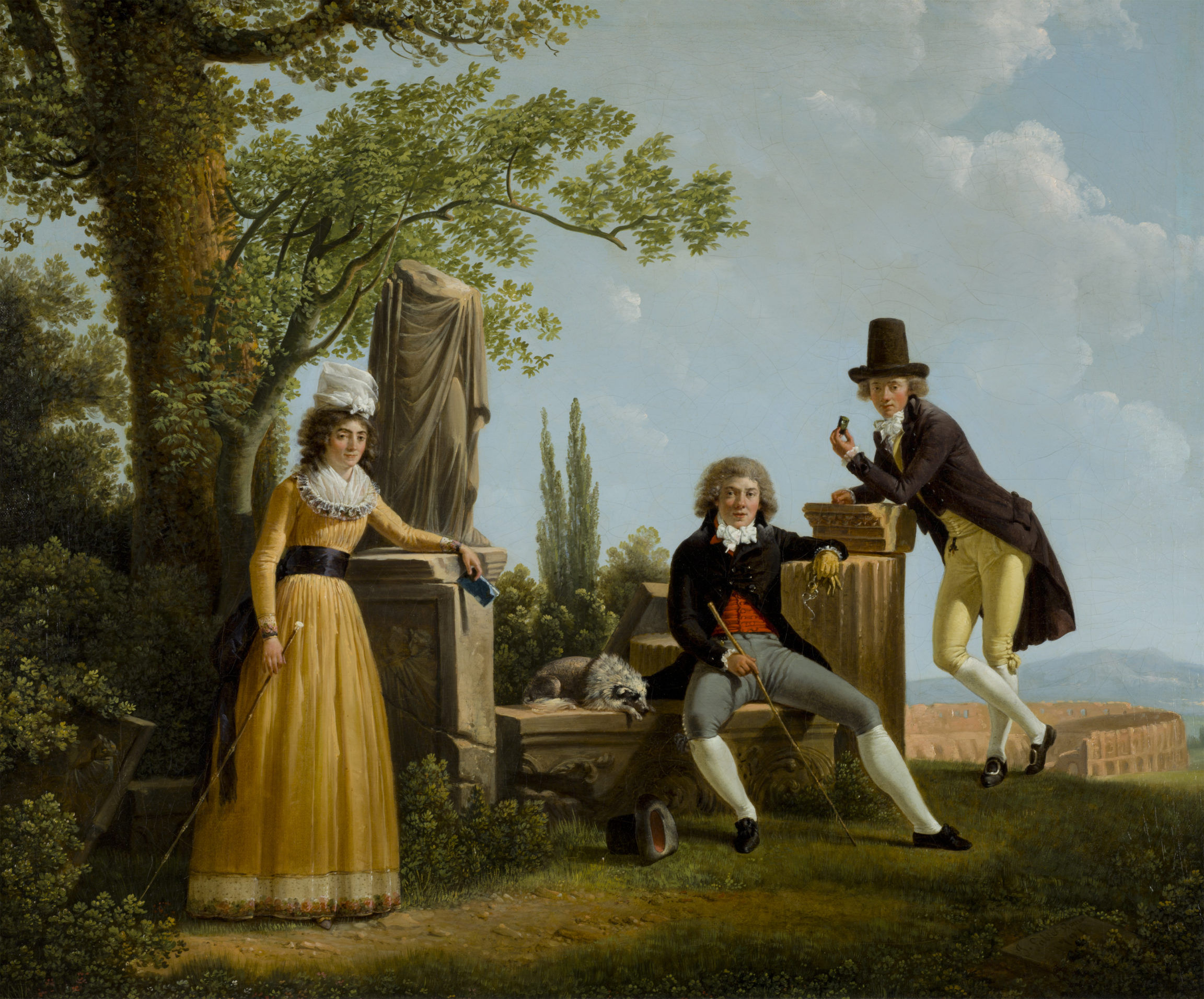 Jacques Sablet, Portrait de famille avec le Colisée, 1791