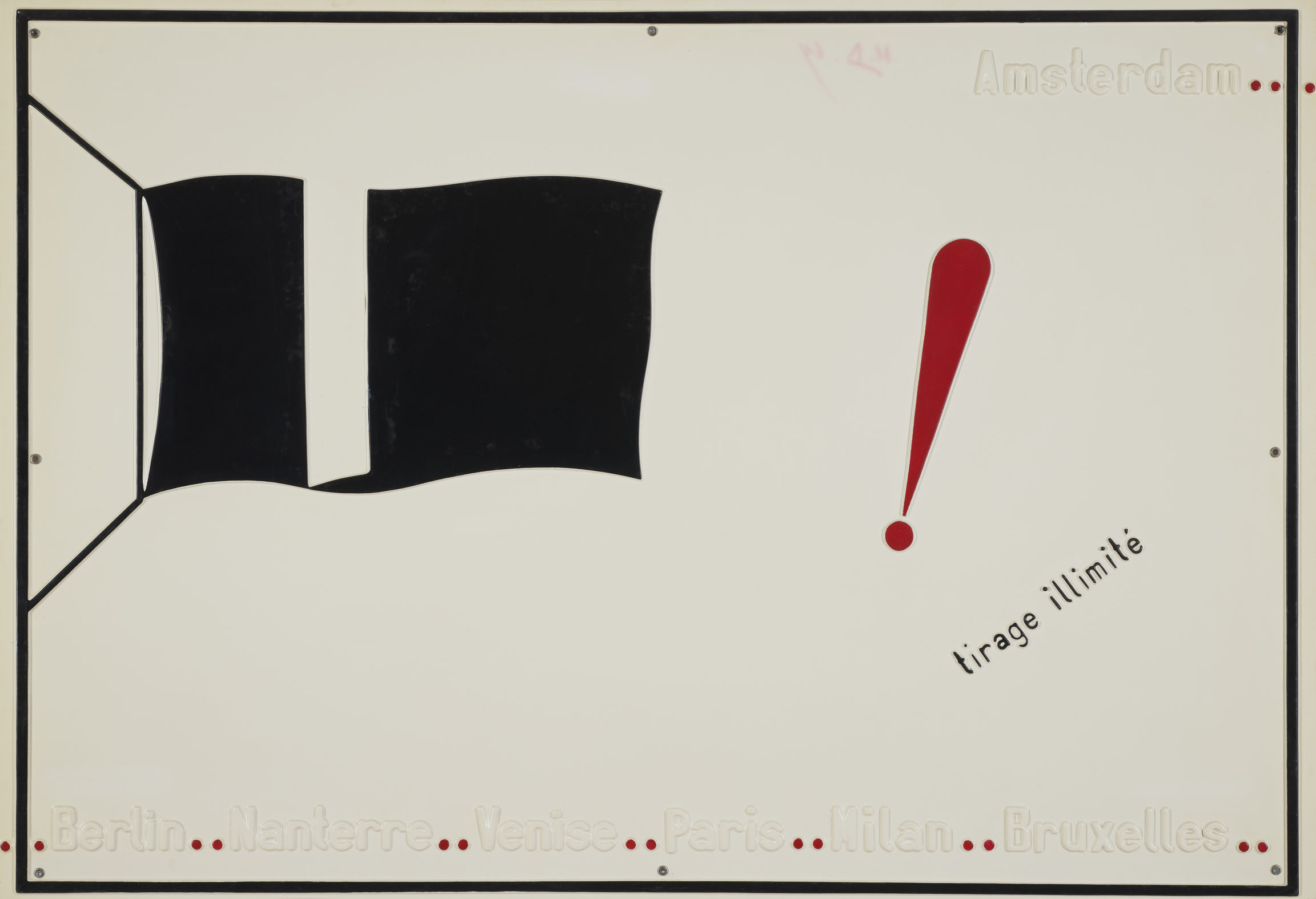 Marcel Broodthaers , Le drapeau noir (Black Flag), 1968