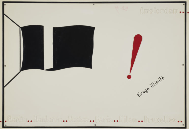 Marcel Broodthaers , Le drapeau noir (de la série des Poèmes industriels), 1968
