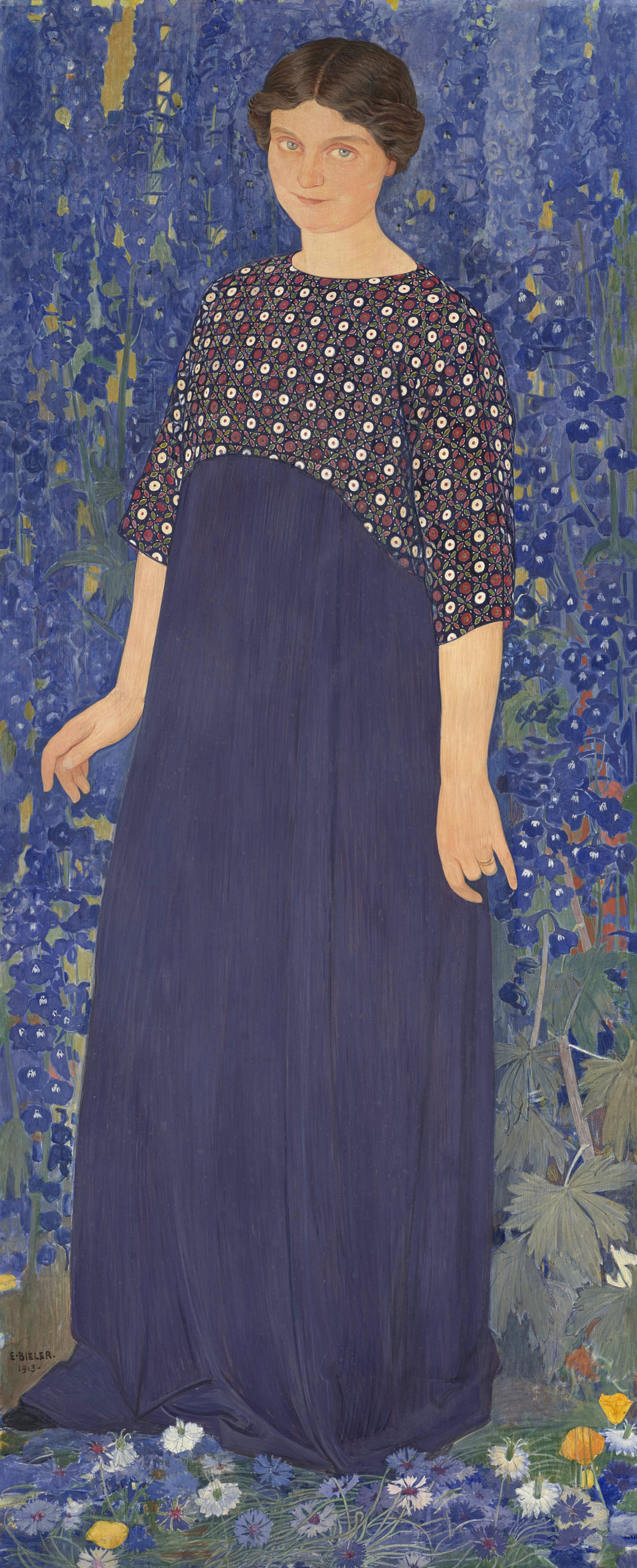 Ernest Biéler, Femme en bleu,  1913