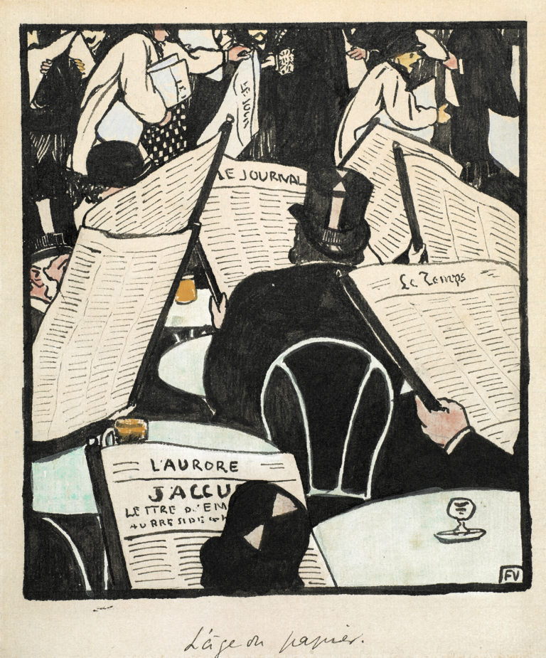 Félix Vallotton, L'âge du papier. Dessin pour « Le Cri de Paris », 1898