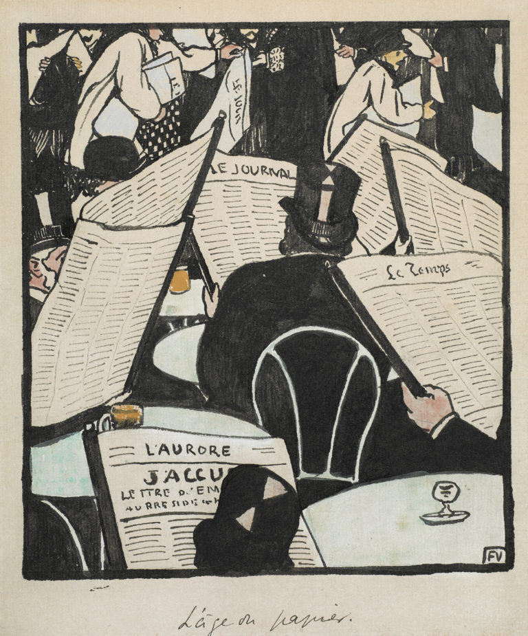 Félix Vallotton, L’âge du papier. Dessin pour Le Cri de Paris (The Age of Paper. Drawing for Le Cri de Paris), 1898
