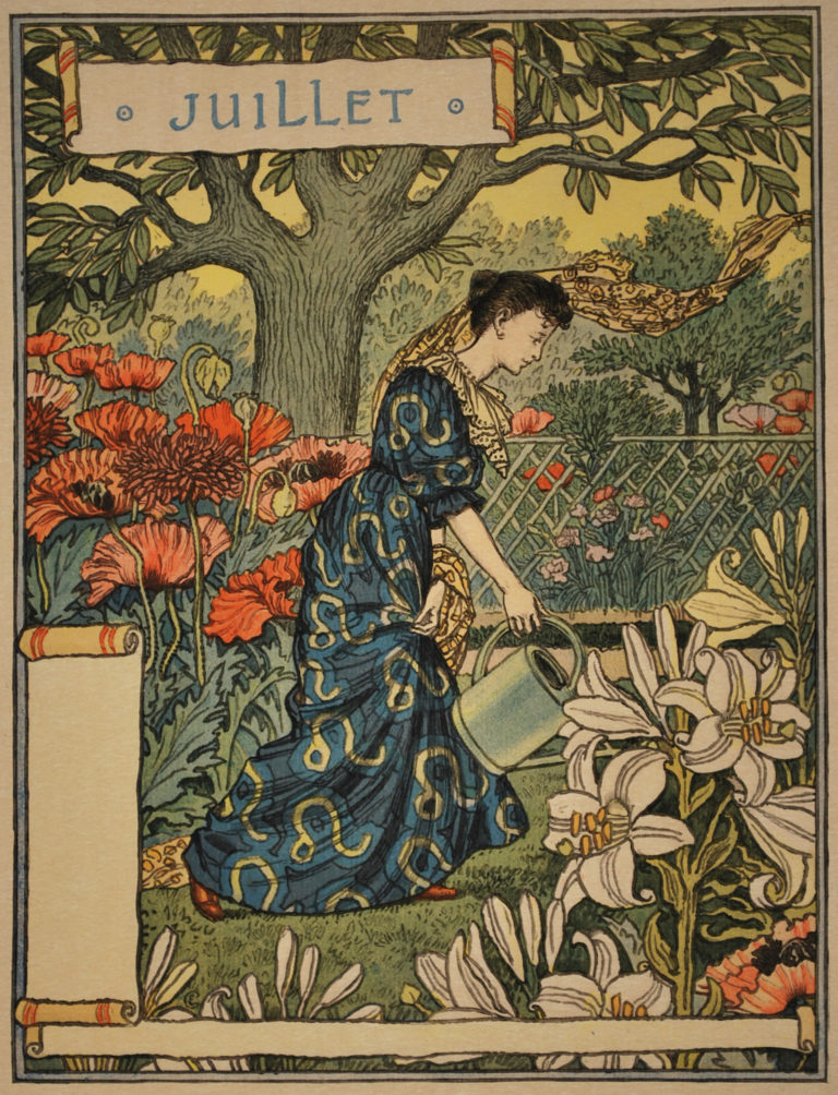 Eugène Grasset, Calendrier de La Belle Jardinière. Les Mois. Juillet, 1896