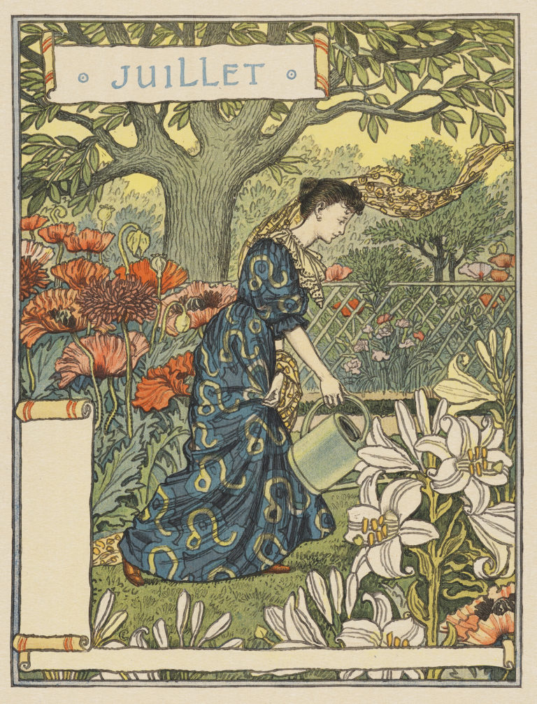 Eugène Grasset, Calendrier de La Belle Jardinière. Les Mois. Juillet, 1896