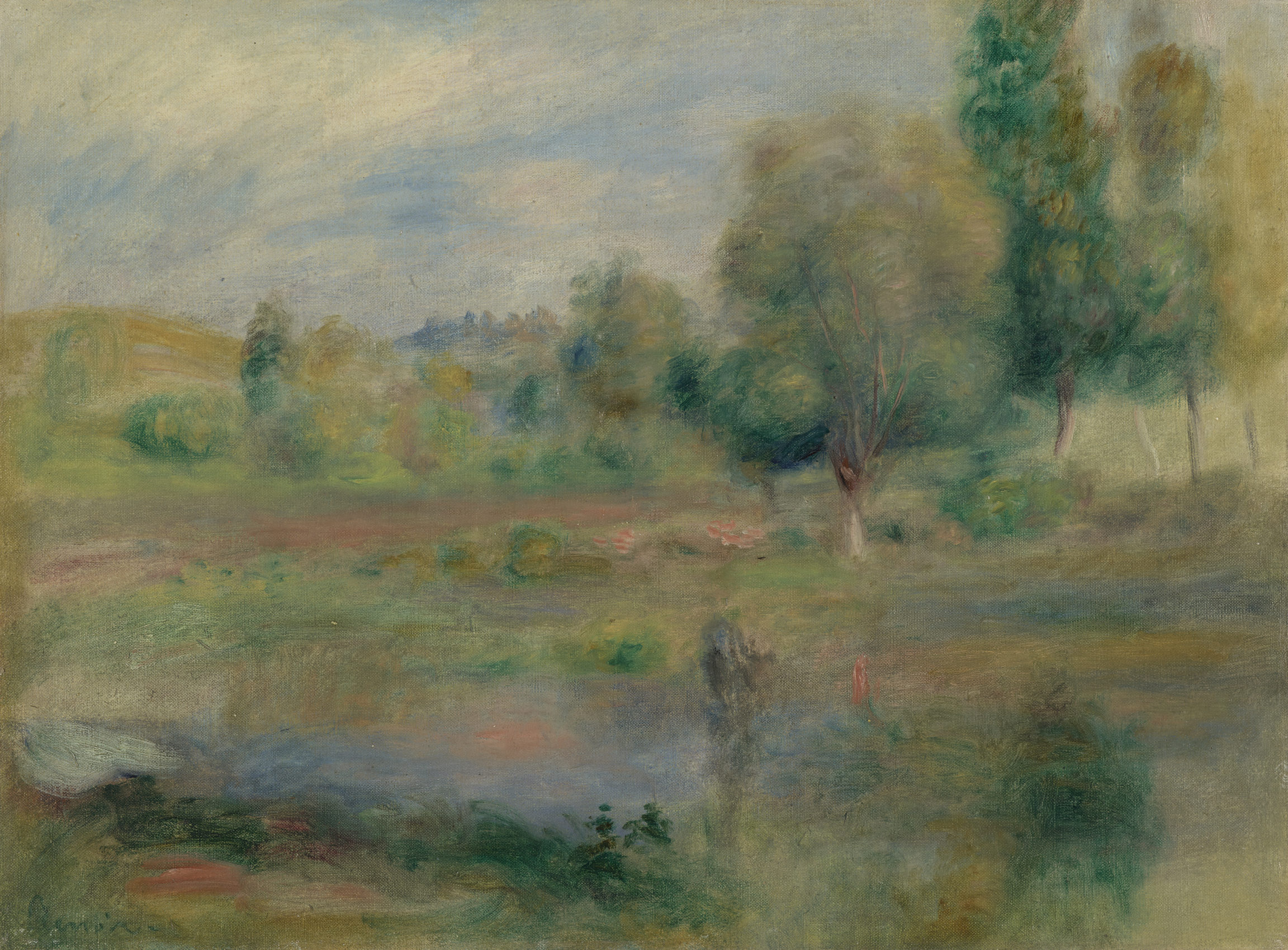 Auguste Renoir , Paysage, le lac (Landscape, the lake), c. 1890 