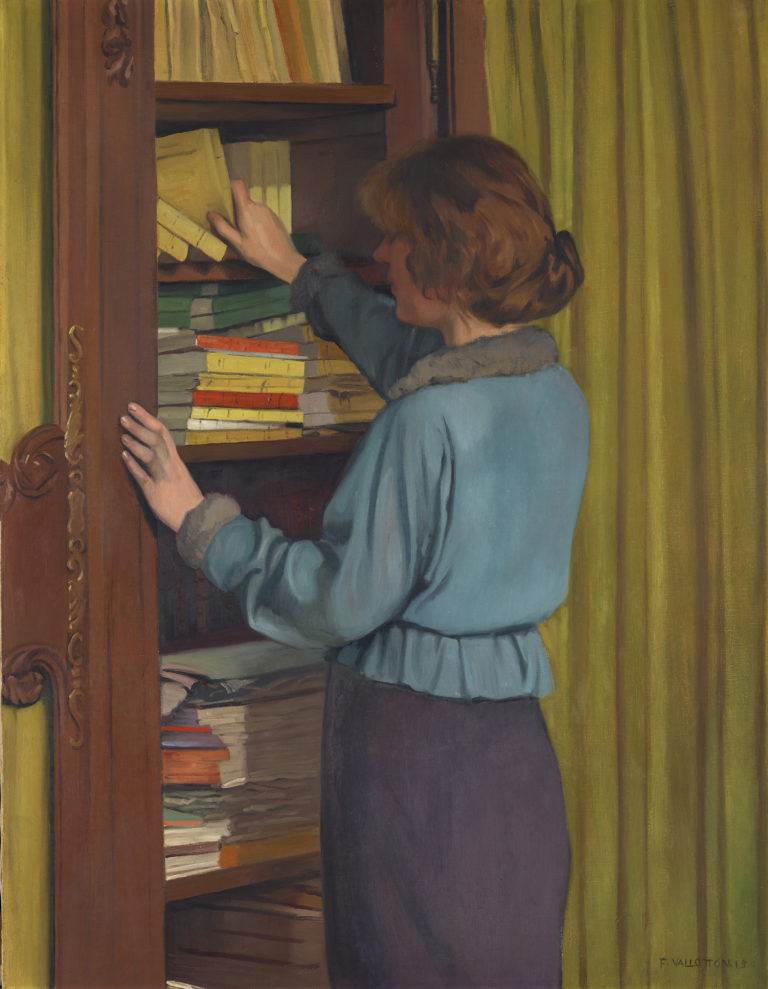 Félix Vallotton, La bibliothèque (The Bookcase), 1915