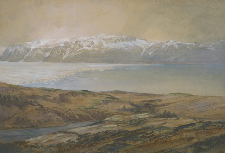 Eugène Viollet-le-Duc, Vue du lac Léman et des Alpes, 1879