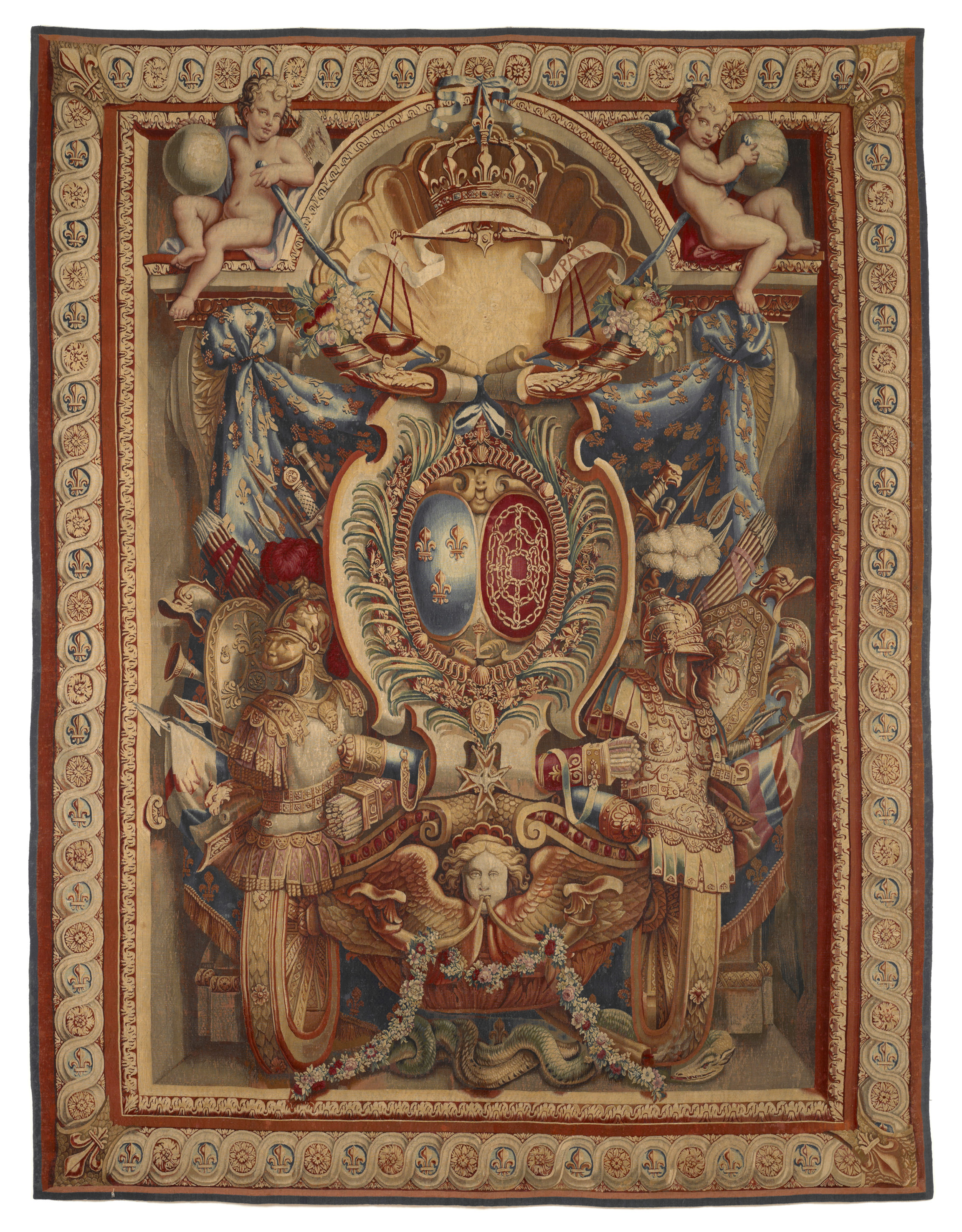 Manufacture des Gobelins, Paris, Portière du Char de Triomphe, fin du XVIIe siècle. D'après un modèle de Charles Le Brun, vers 1659-1665