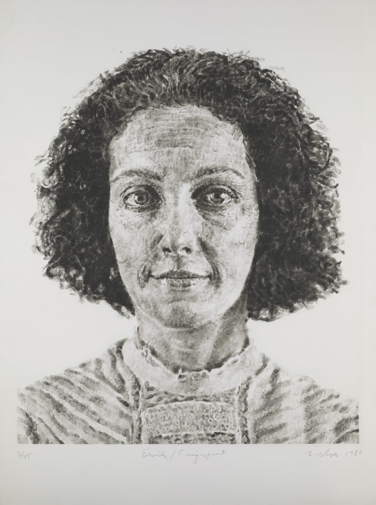 Chuck Close, Emily/Fingerprint, 1986