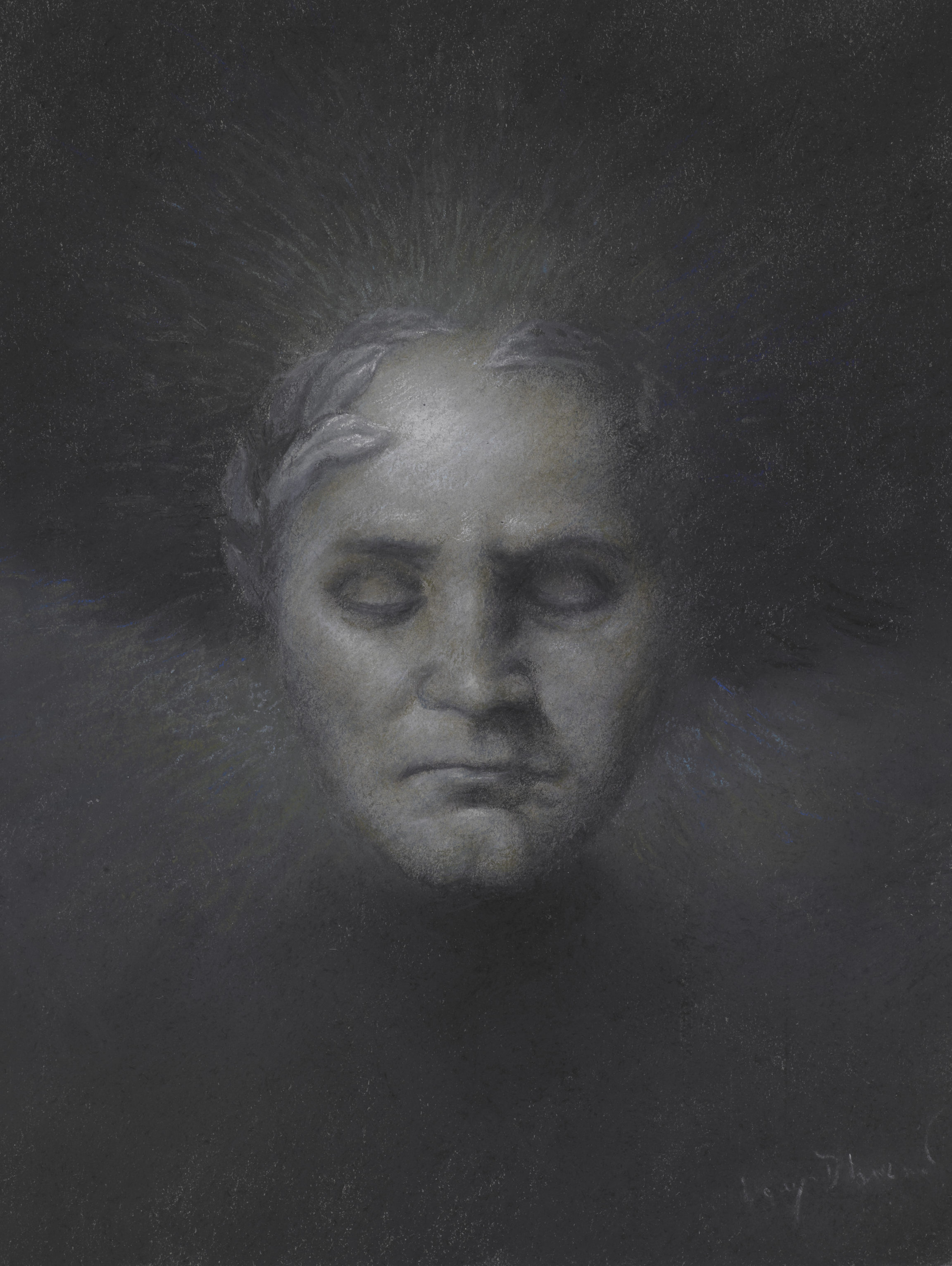 Lucien Lévy-Dhurmer, Le génie de Ludwig van Beethoven (The Spirit of Ludwig van Beethoven), circa 1906-1910
