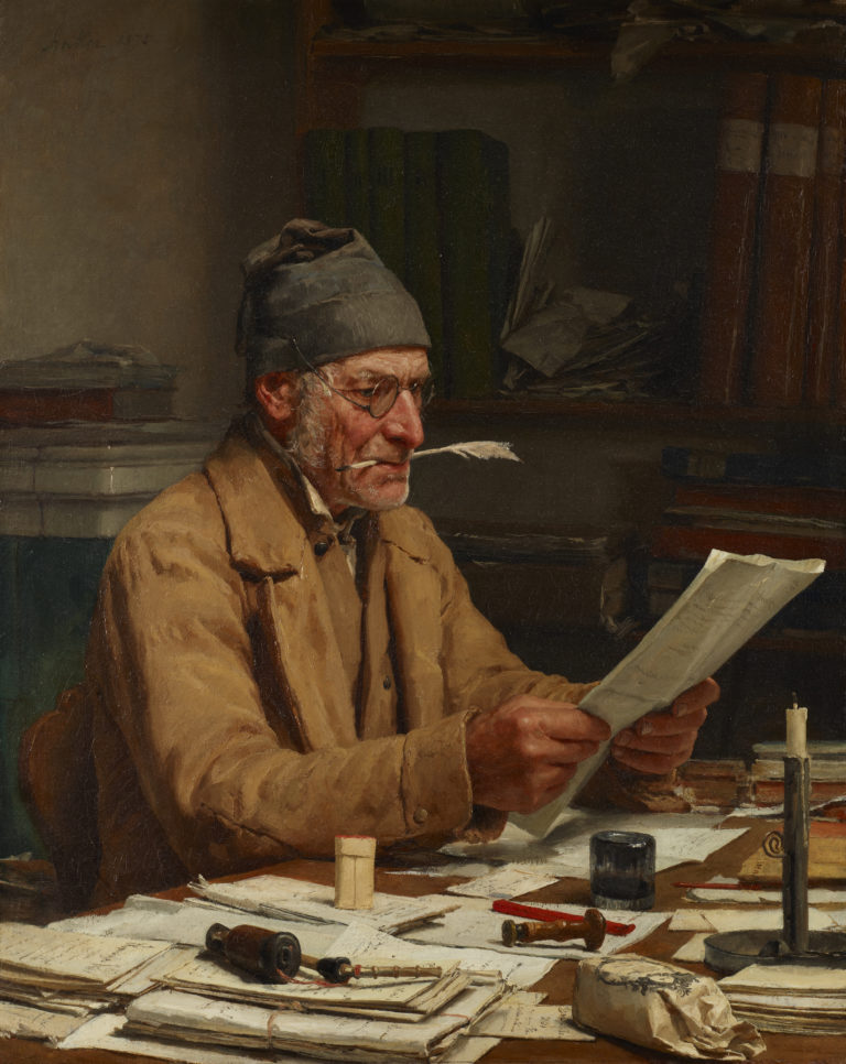 Albert Anker, Le secrétaire de commune (The Commune Secretary), 1875