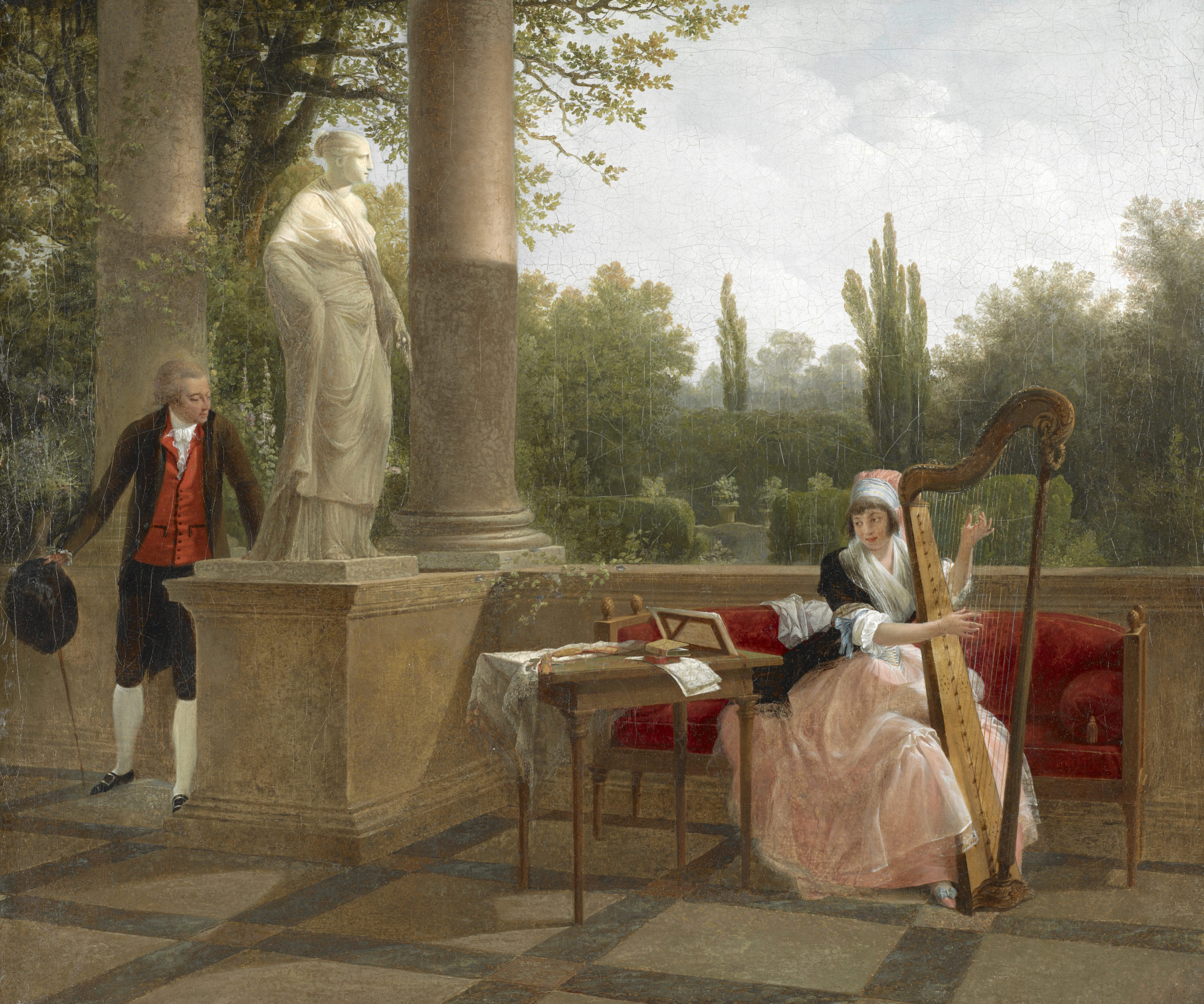 Jacques Sablet, Scène de la vie romaine ou La Joueuse de harpe, entre 1787 et 1789