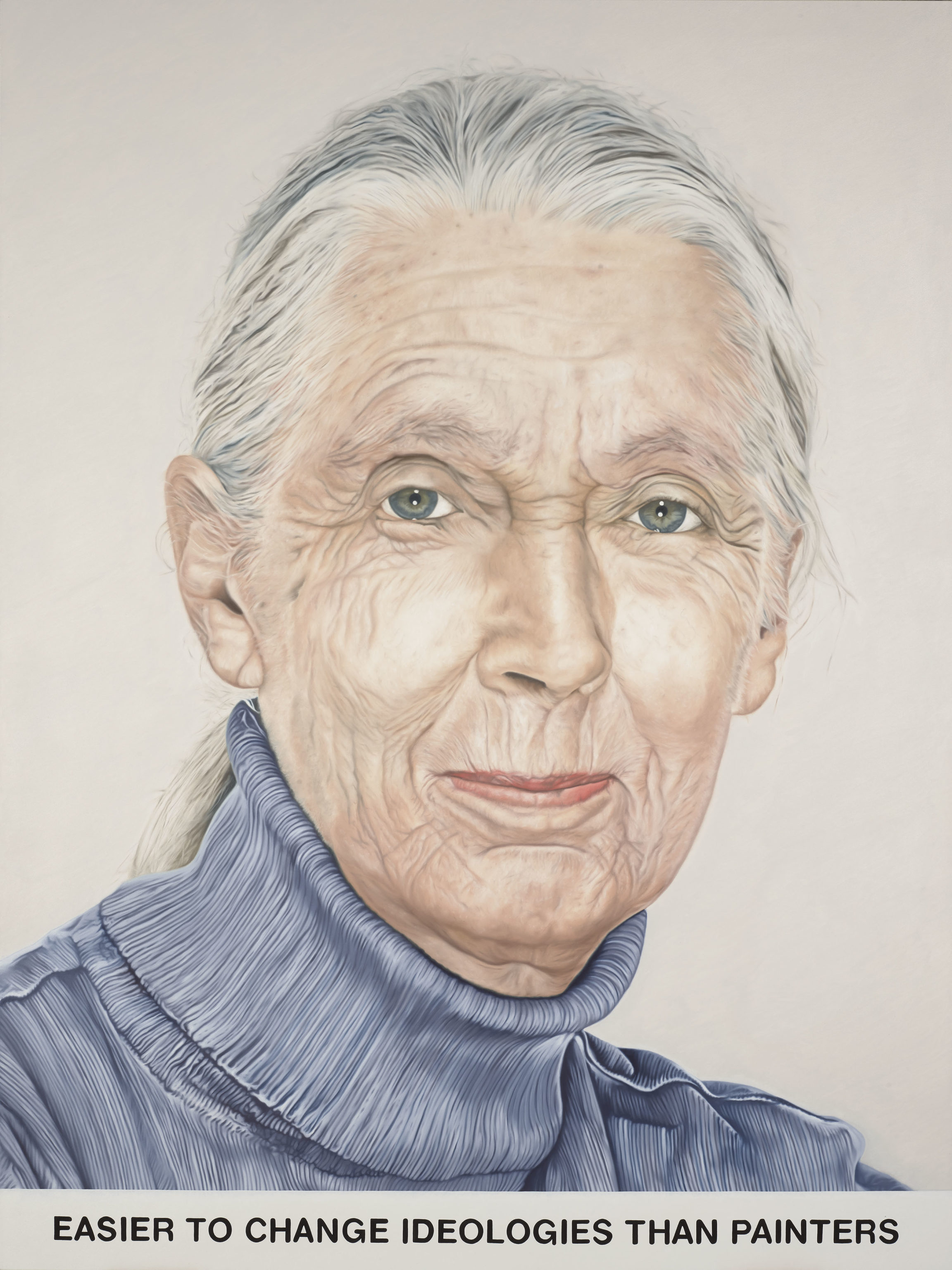Yoan Mudry, Reflections on Painting #3 (Jane Goodall), 2021