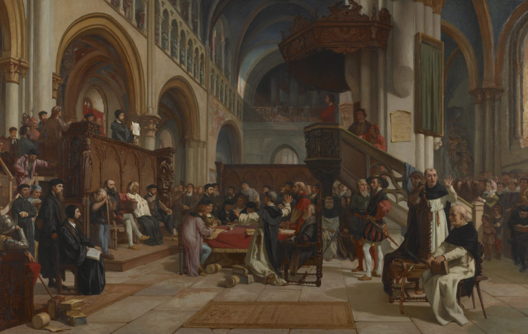 François Bocion, La Dispute religieuse de Lausanne (The Lausanne Disputation), 1857