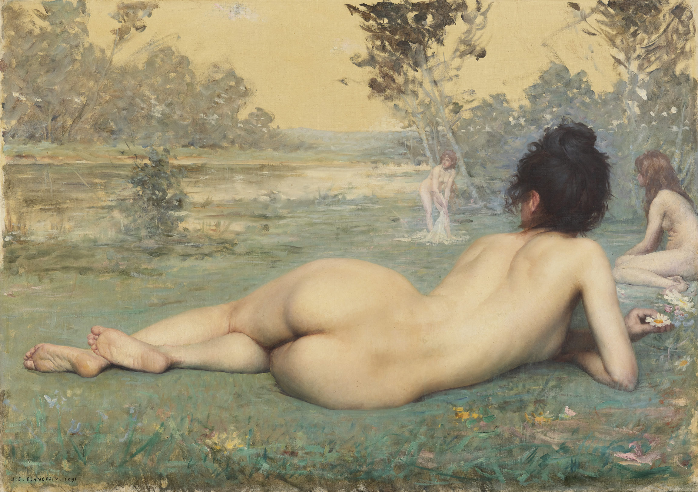 Jules Blancpain, Baigneuses (Women bathing), 1891