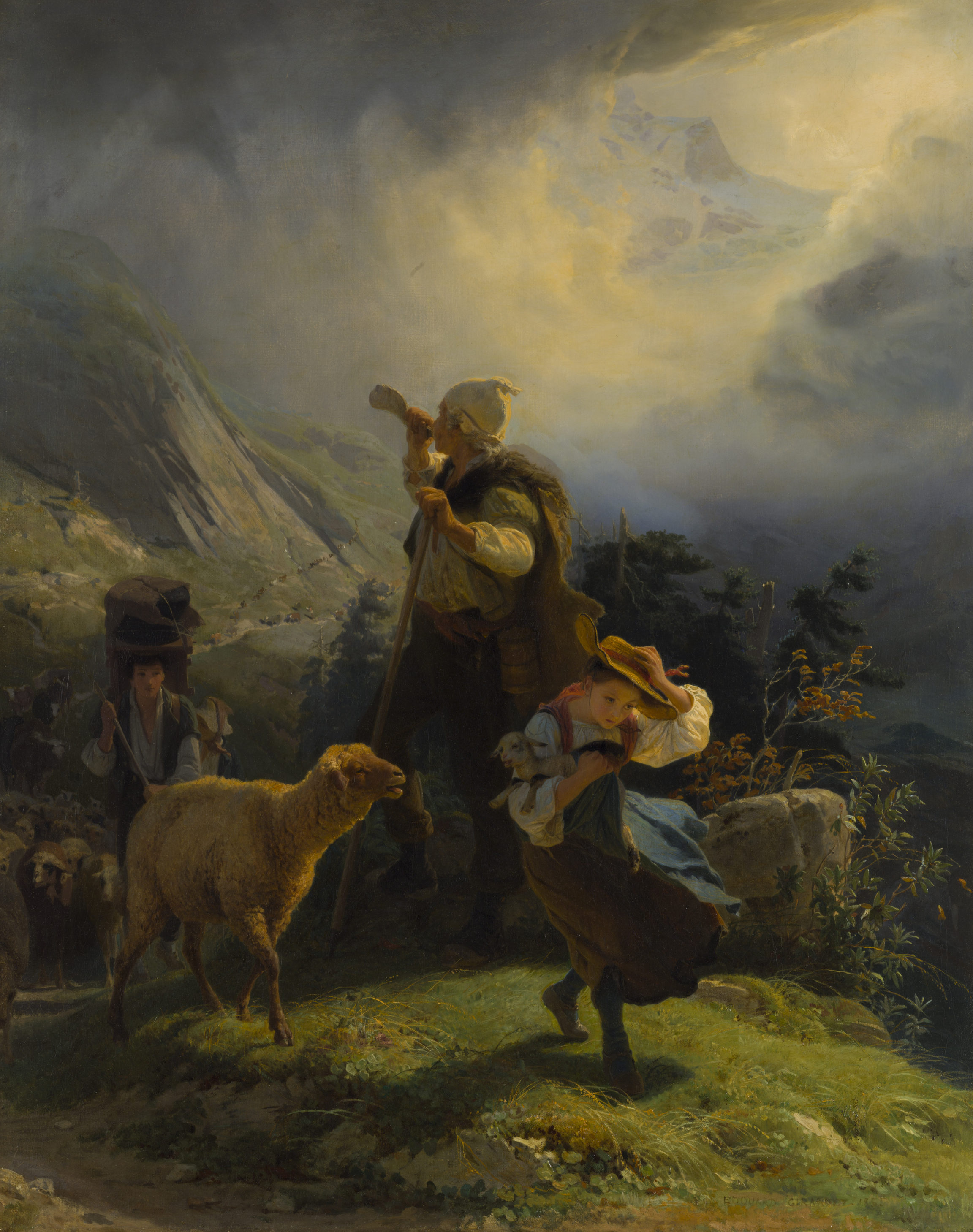 Edouard Girardet, Le Retour de la montagne, 1851