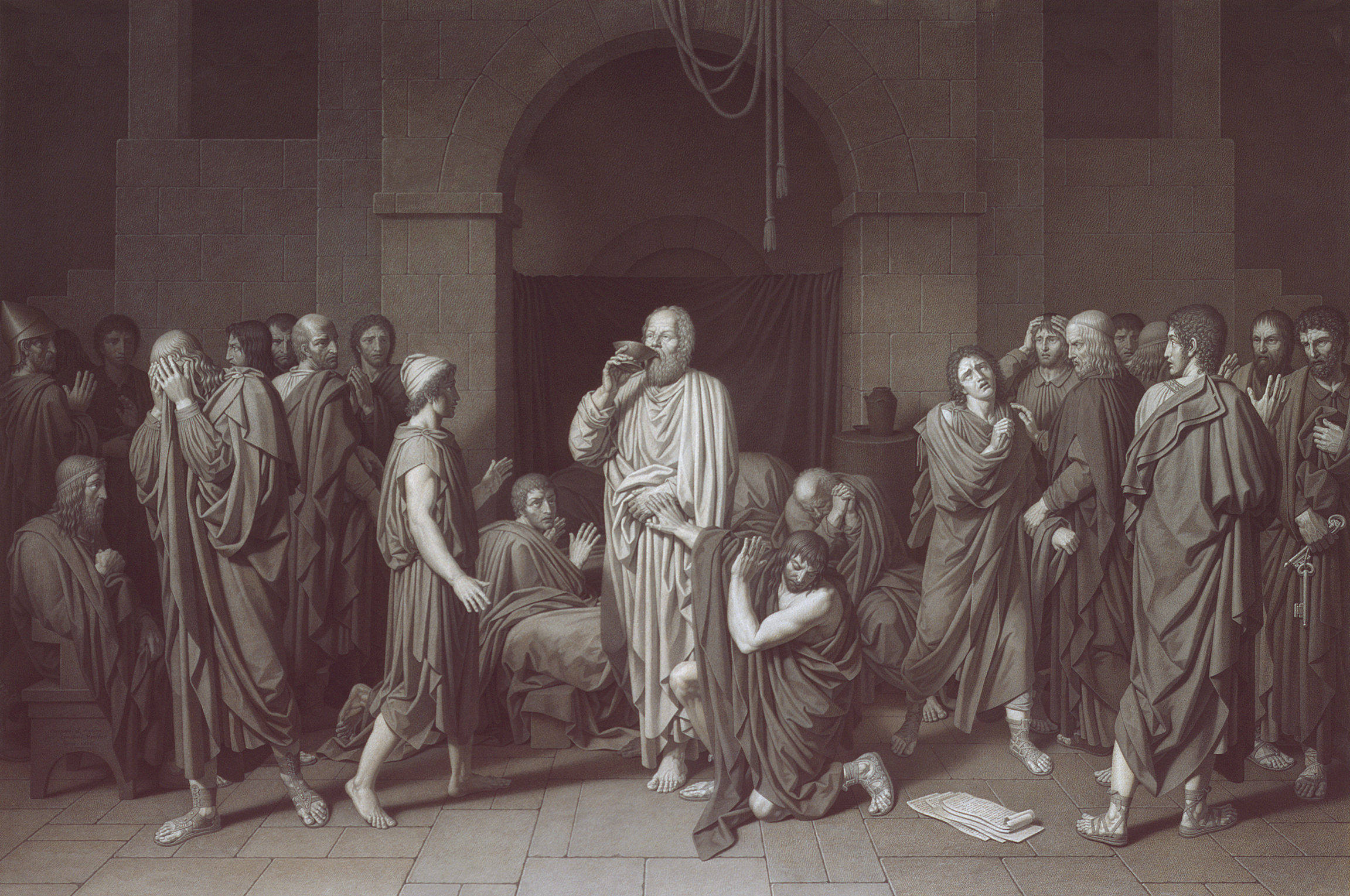 Gabriel-Constant Vaucher, La Mort de Socrate, vers 1798 - 1799